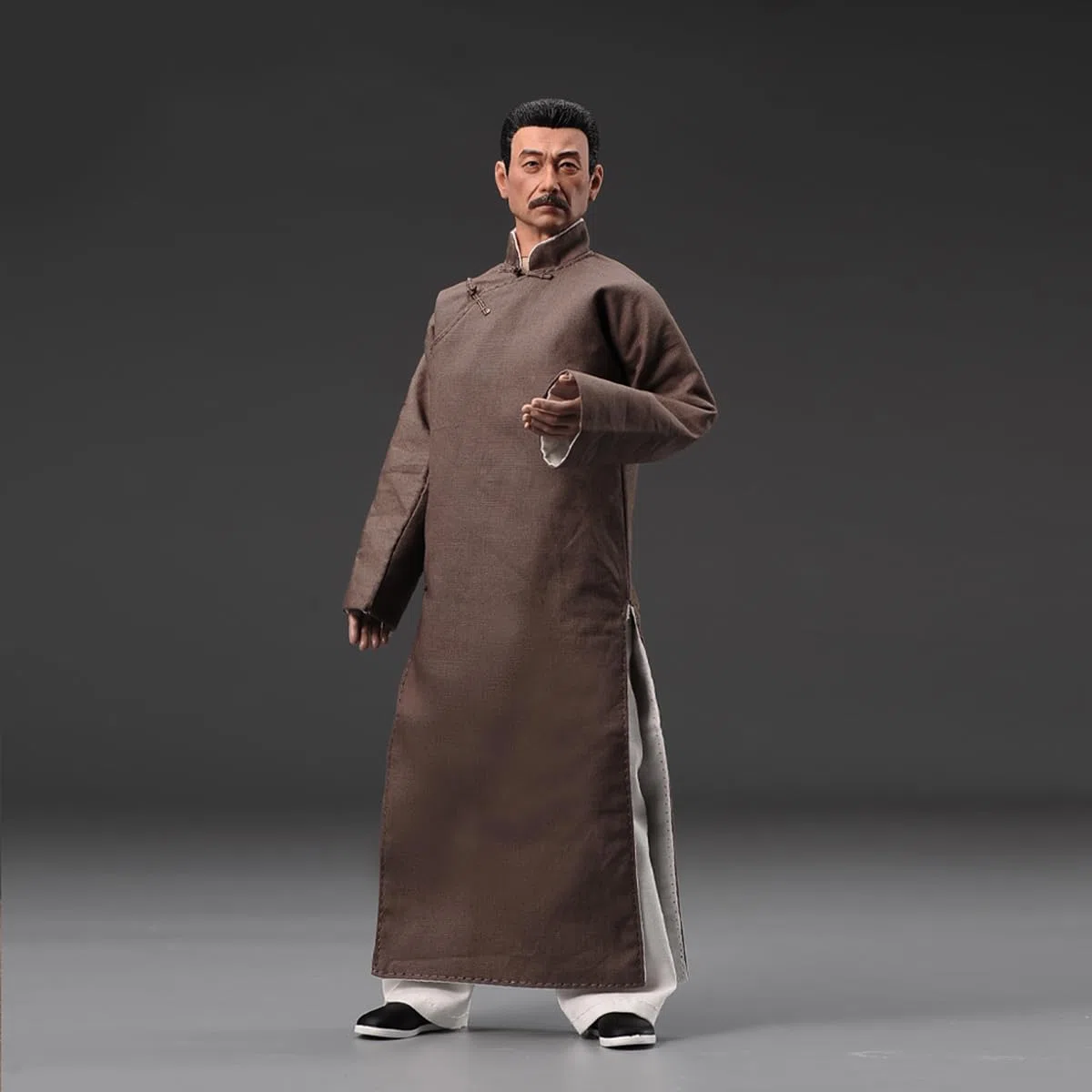 1/6 Scale Mann ActionFigurn Kopf&Body&Kleidung Set Miniature Figur Collectible 12inch Flexible Man's Models Chinese Celebrities Writer Zhou Shuren LuXun militär Durable Body(Grey)
