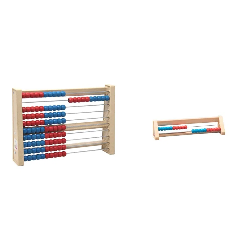 WISSNER® aktiv Lernen - 100 er Rechenrahmen rot/blau - RE-Wood® & ® 80200.6 aktiv Lernen - 20 er Rechenrahmenrot/blau-RE-Wood®