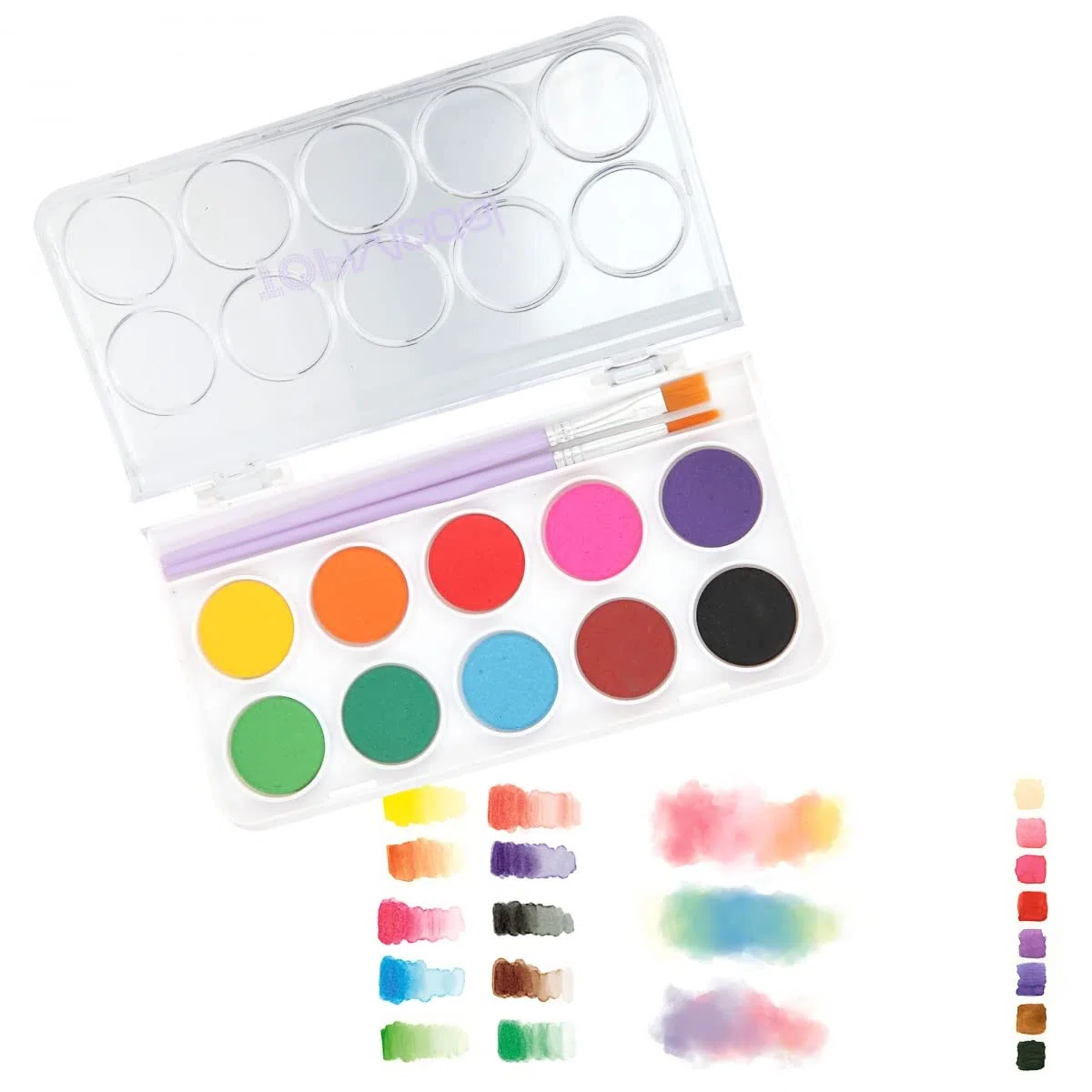 Depesche 11487 TOPModel - Colour me up Paper, Aquarellpapier mit 10 Motiven zum Ausmalen, inkl. Pinsel und Wasserfarben