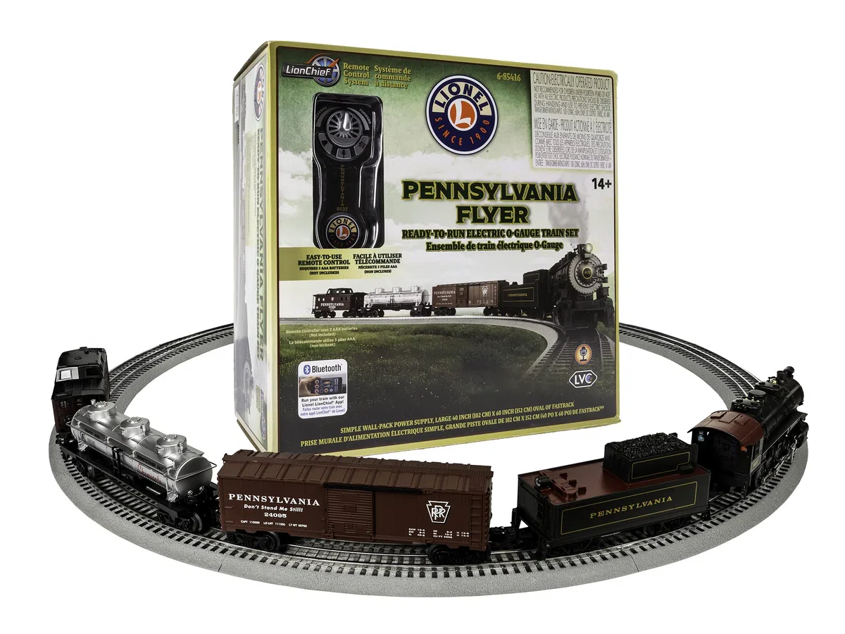 Lionel Pennsylvania Flyer LionChief 5.0 0-8-0 O Güterzug-Set mit Bluetooth-Funktion