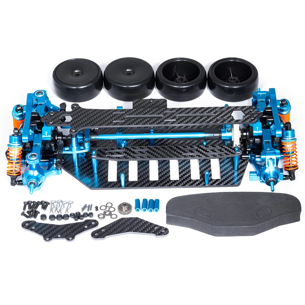 1 stücke 1/10 Aluminium Legierung Auto Rahmen Für TT02 Auf Straße Fahrzeuge Starke RC Auto Zubehör Ersatz Teile RC upgrade Teil