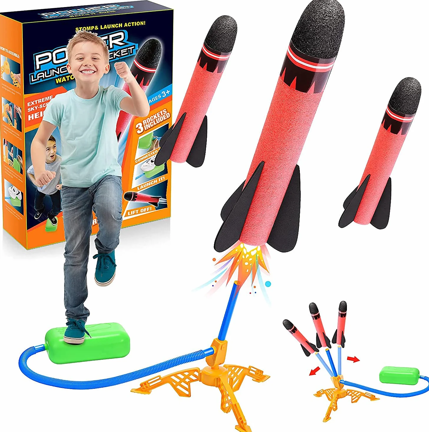 Outdoor Spielzeug ab 3 4 5 6 7 8 Jahre Junge, Raketen Spielzeuge für Kinder Geschenke Junge Outdoor Spiele für Kinder Geschenk Mädchen 3-9 Jahre Spielzeuge für Draußen Gartenspiele Rakete Spielzeugs