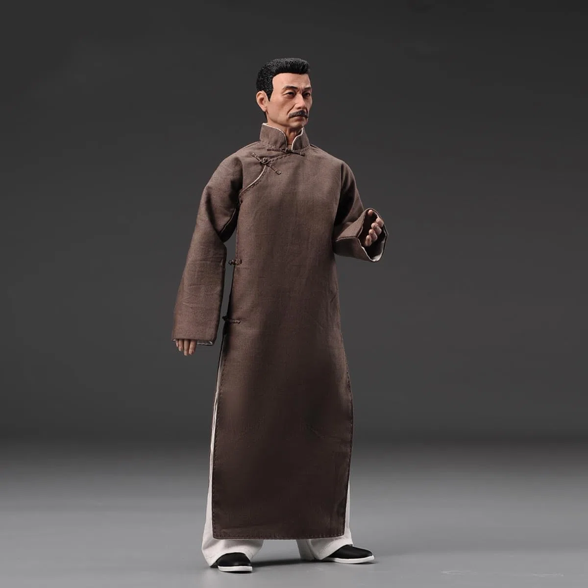 1/6 Scale Mann ActionFigurn Kopf&Body&Kleidung Set Miniature Figur Collectible 12inch Flexible Man's Models Chinese Celebrities Writer Zhou Shuren LuXun militär Durable Body(Grey)