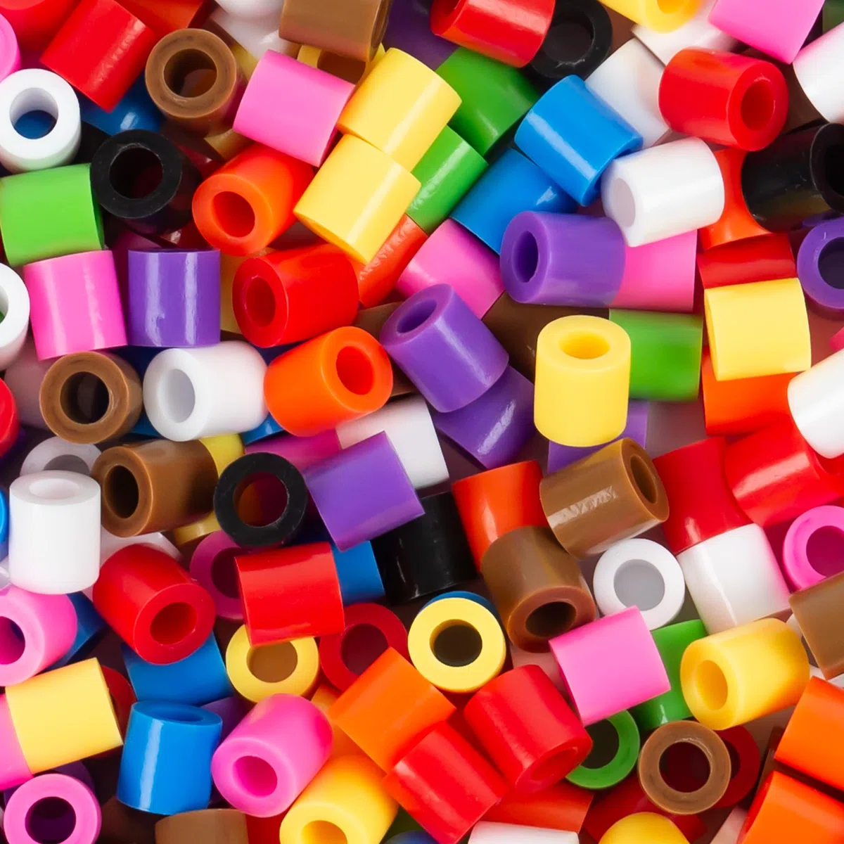 La Manuli Große Bügelperlen 10mm - 1500 Stück XL Steckperlen für Kinder ab 3 Jahren, Nachfüllset Bastelperlen (Bunte farben)