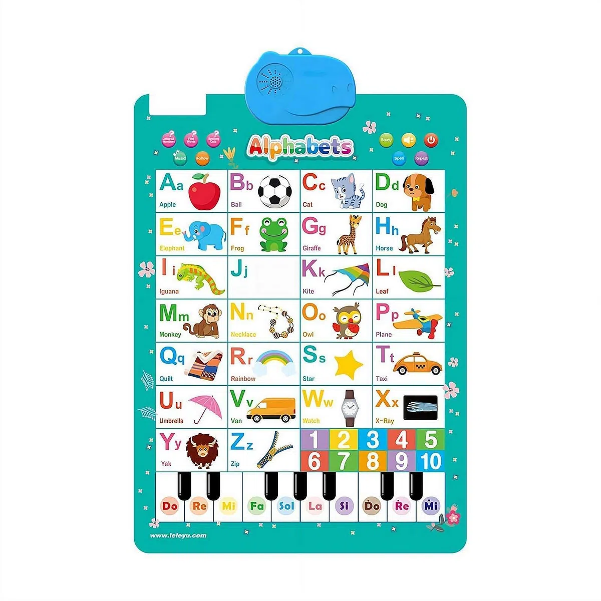 2025 Neue sprechende Wandtafel für Kinder, Englisch-Lernposter mit Sounds, interaktives Diagramm, Wandalphabet, elektronisch