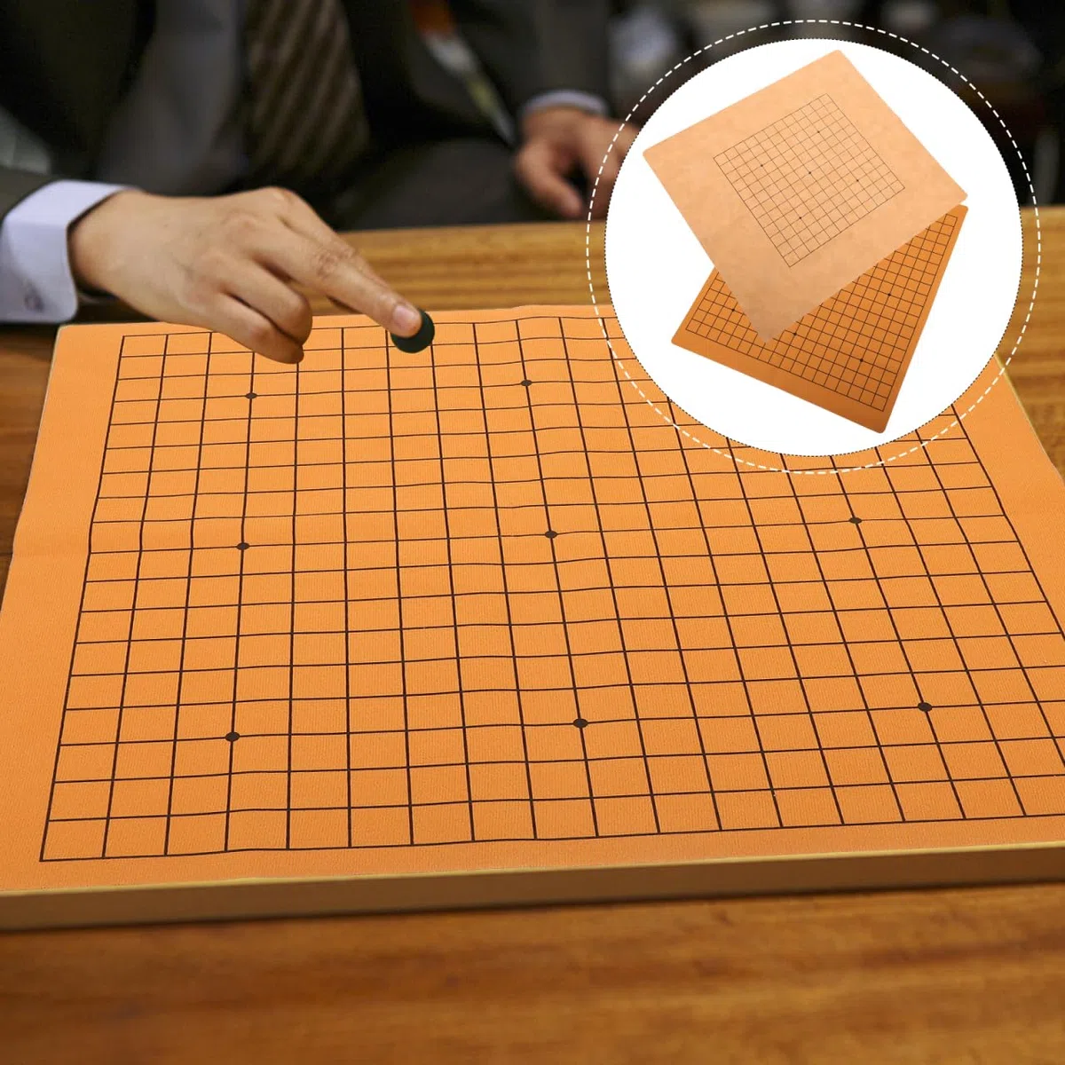 FOMIYES Faltbares Go Spielbrett Aus Pu Leder Doppelseitiges Gobang Schachbrett Für 13X13 Und 19X19 Go Spiele Tragbares Brettspiel Ideal Für Zuhause Reisen Und Traditionelle Spiele