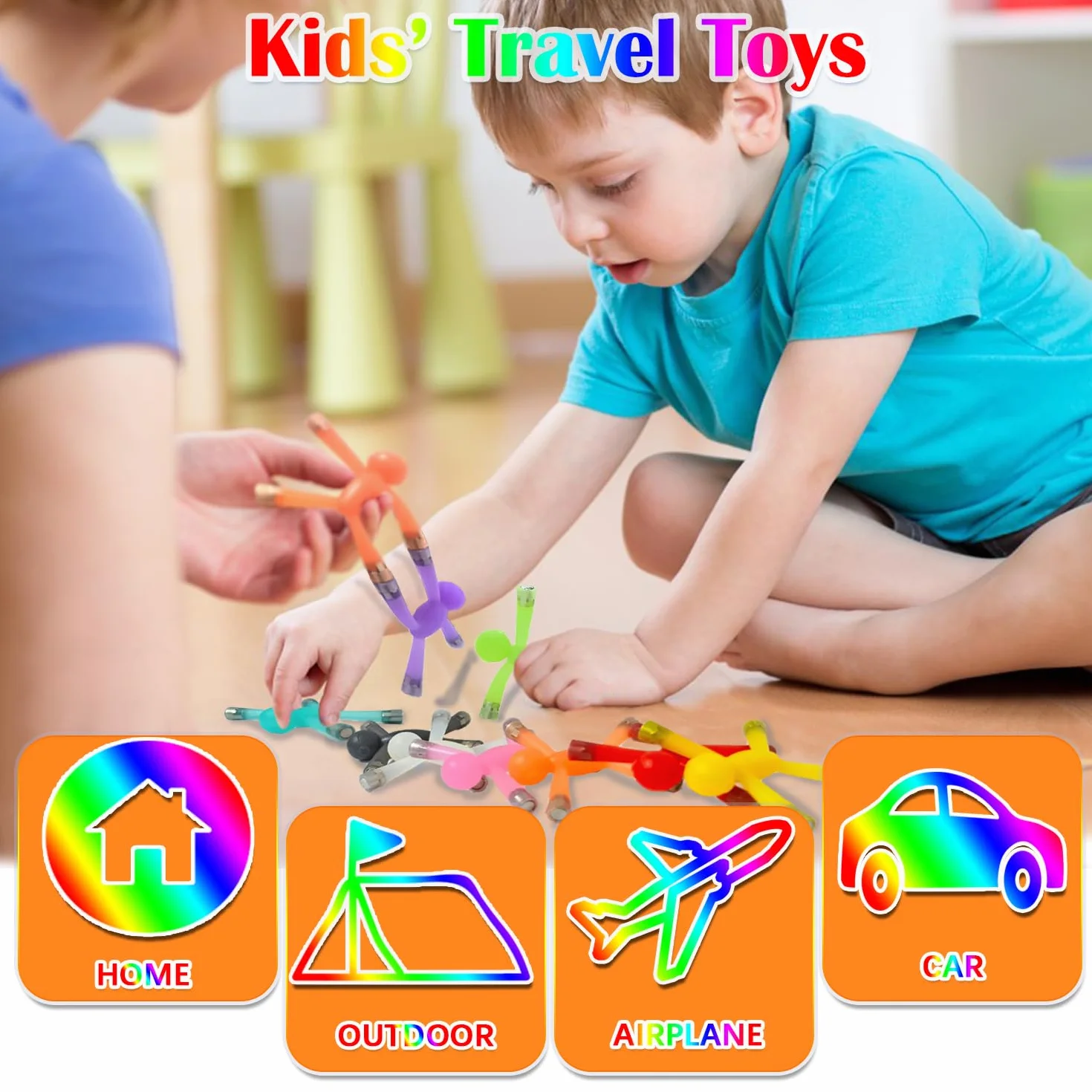 JRD&BS WINL Mini Magnetische Figuren Spielzeug für Kinder Spielzeugmagnete Spiel Kühlschrank Magnete Männchen Reisespielzeug für Kinder 10 Pcs Gummi Magnet Spielzeug für 3-12 Jahre alt (Transparent)