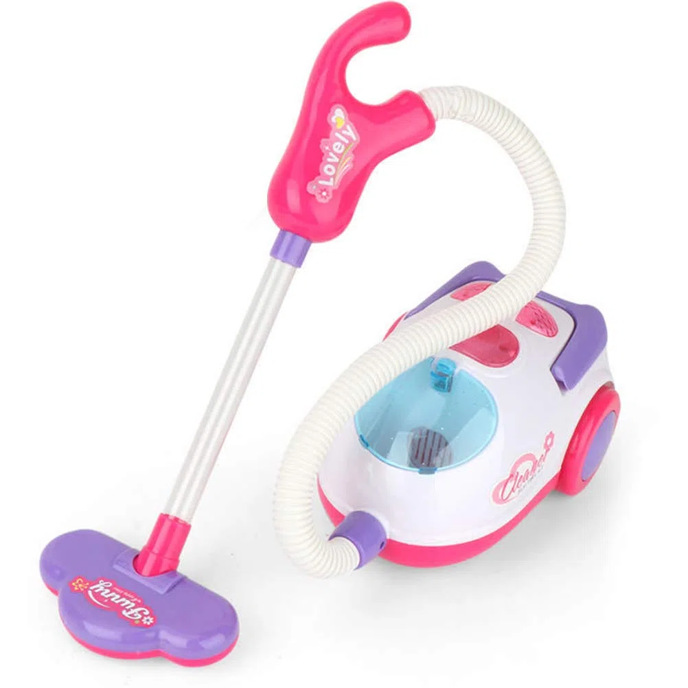 Kinder Staubsauger Spielzeug mit Geräuschen und Lichtern, 18cm Kleine Realistische Elektrische Staubsauger Spielzeug Mini Staubwedel Modell Reinigung Spielzeug für Mädchen Jungen