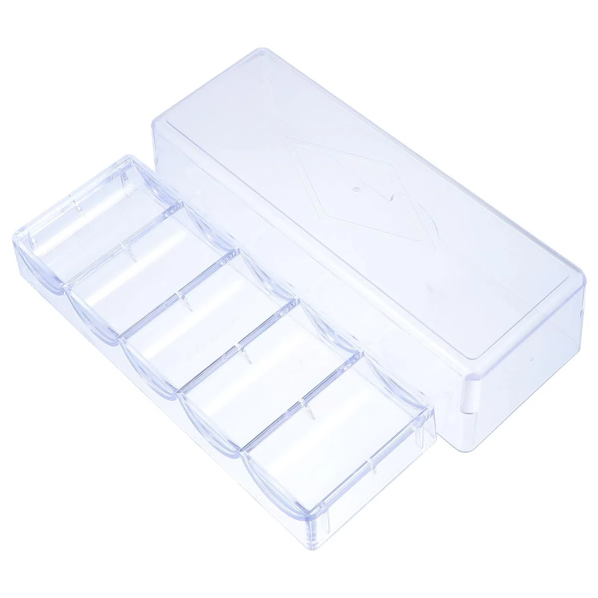 Homoyoyo Mahjong Chips Organizer Aufbewahrungsbox mit Deckel PP Kompakte Kasten für Spielchips und Wertmarken Zuhause und Unterwegs