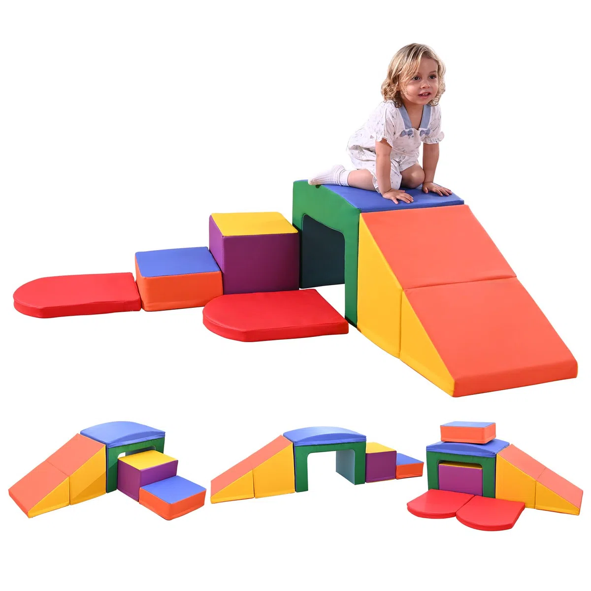 Kinder Schaumstoffbausteine, große Schaumstoffbausteine, Indoor-Kletterblöcke, Kinderklettergerüste (bunt-6)