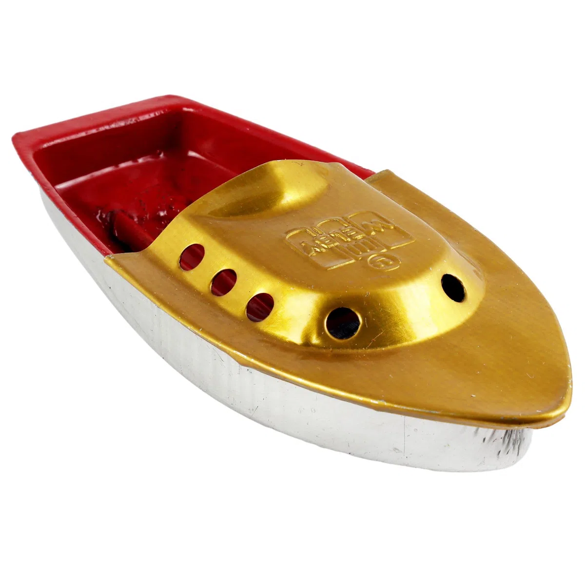 Blechspielzeug Kerzenboot Speedy G rot Pop Pop Blech Boot Knatterboot