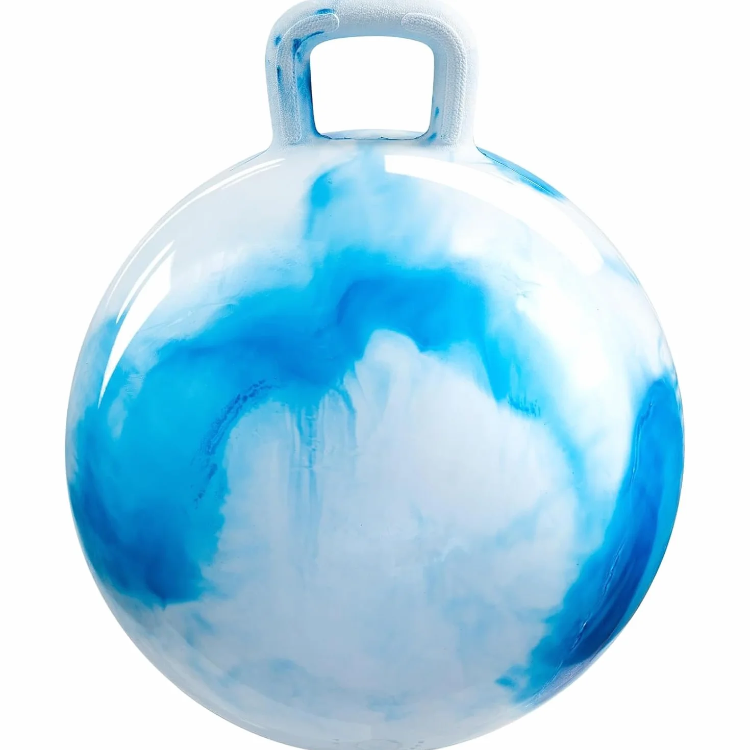 Bedwina Hopper Ball mit Griff für Kinder - Hüpfball Hoppity 20 Zoll (50 cm) für Kinder von 7 bis 9 Jahren, Kangaroo Hop Ball in Blau, Sitzball und Hüpfball