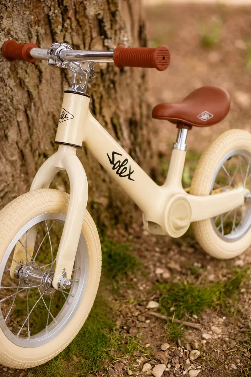 MGM JOUET - Laufrad - Solex - 119350 - Freilauf - Beige - 30 Kg Max - Metall - 12 Zoll - Kinderfahrrad Ohne Pedale - Geschenk - Geburtstag - Gleichgewicht - Für Kinder von 2 bis 6 Jahren