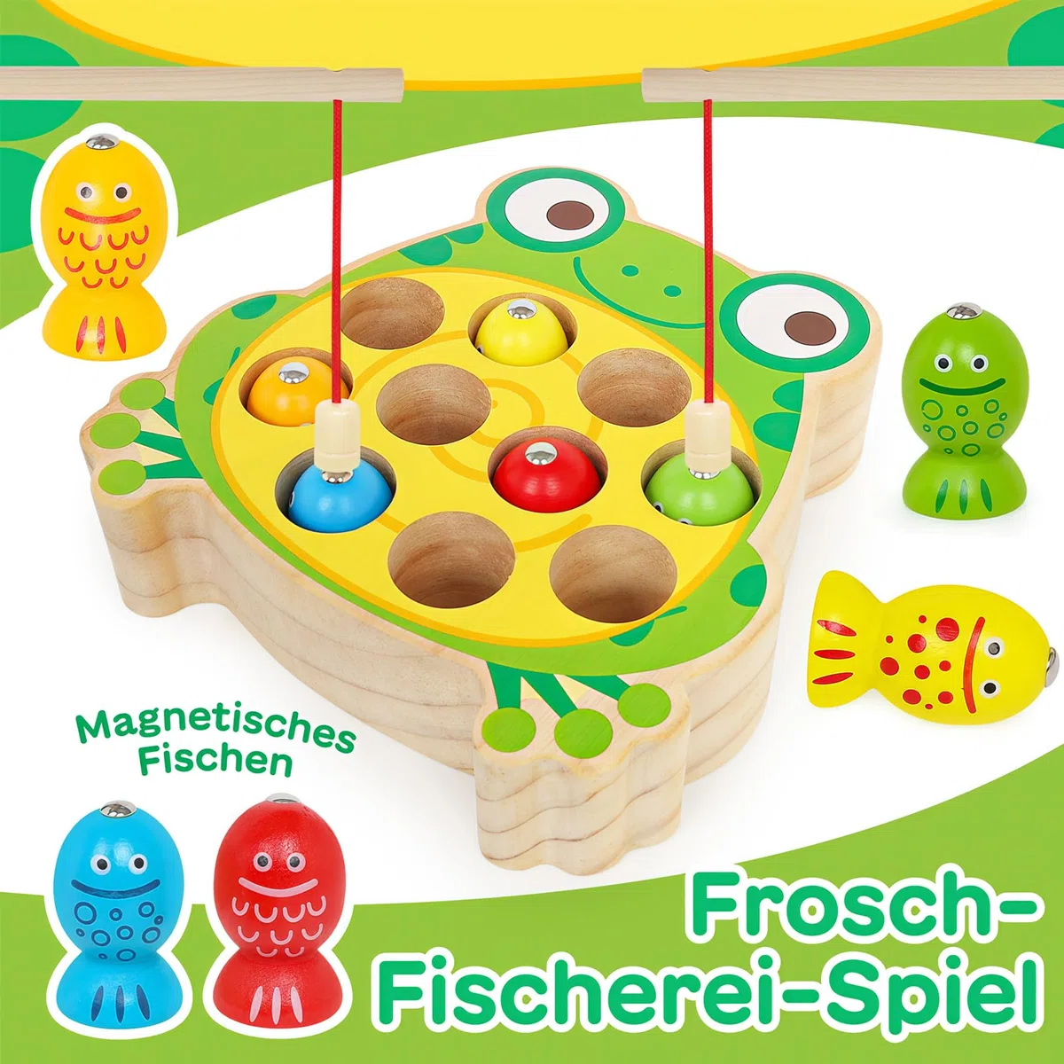 Spielzeug Ab 3 4 5 Jahre,Holz Magnetisches Angelspielzeug Holzspielzeug Für Kinder Montessori Motorikspielzeug,Montessori Spielzeug Geschenk Für Junge Und Mädchen