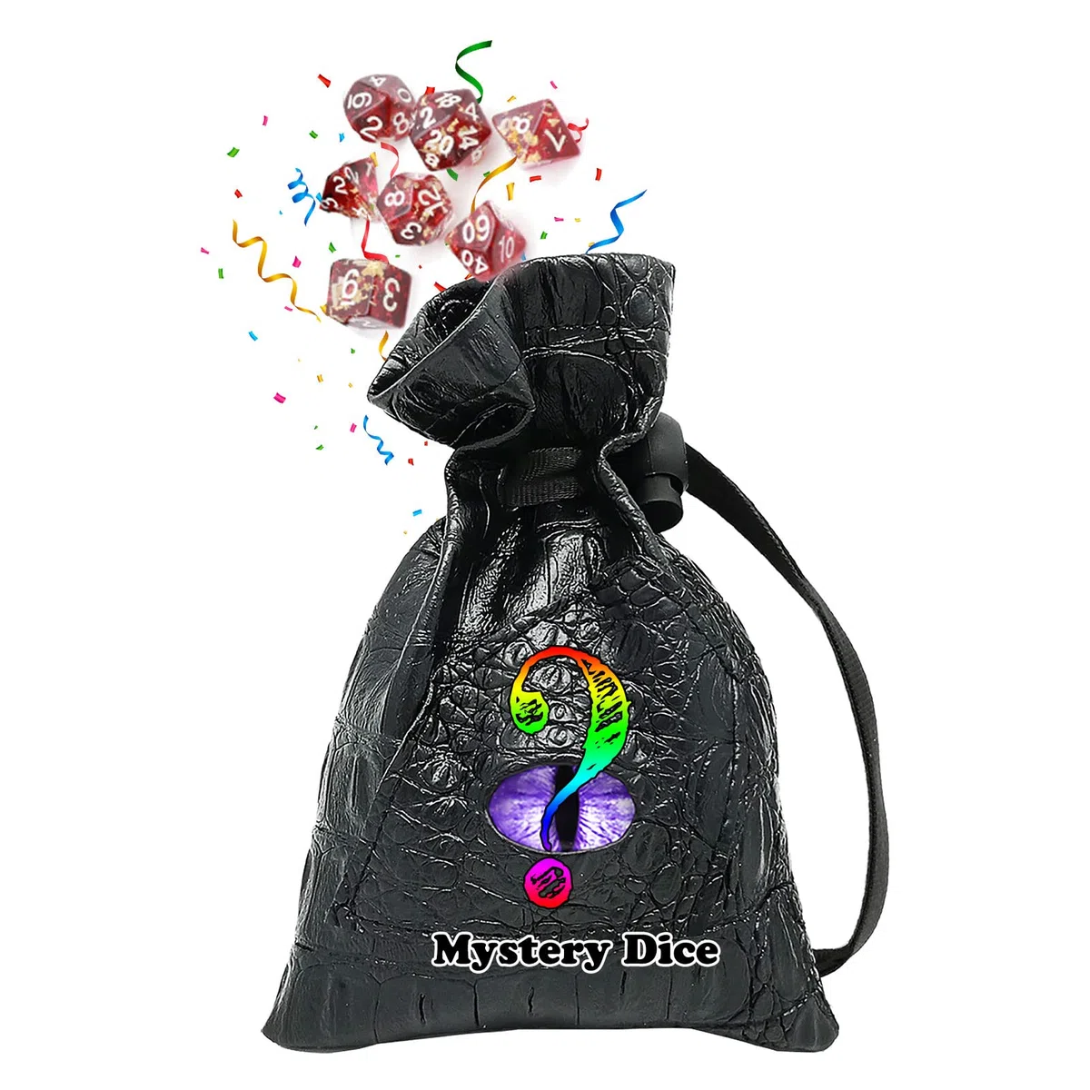 Haxtec Mystery Würfel Set mit Drachenauge DND Würfel Tasche Polyeder D&D Würfel Beutel für Münzen und Dungeons und Drachen Zubehör DND Geschenk