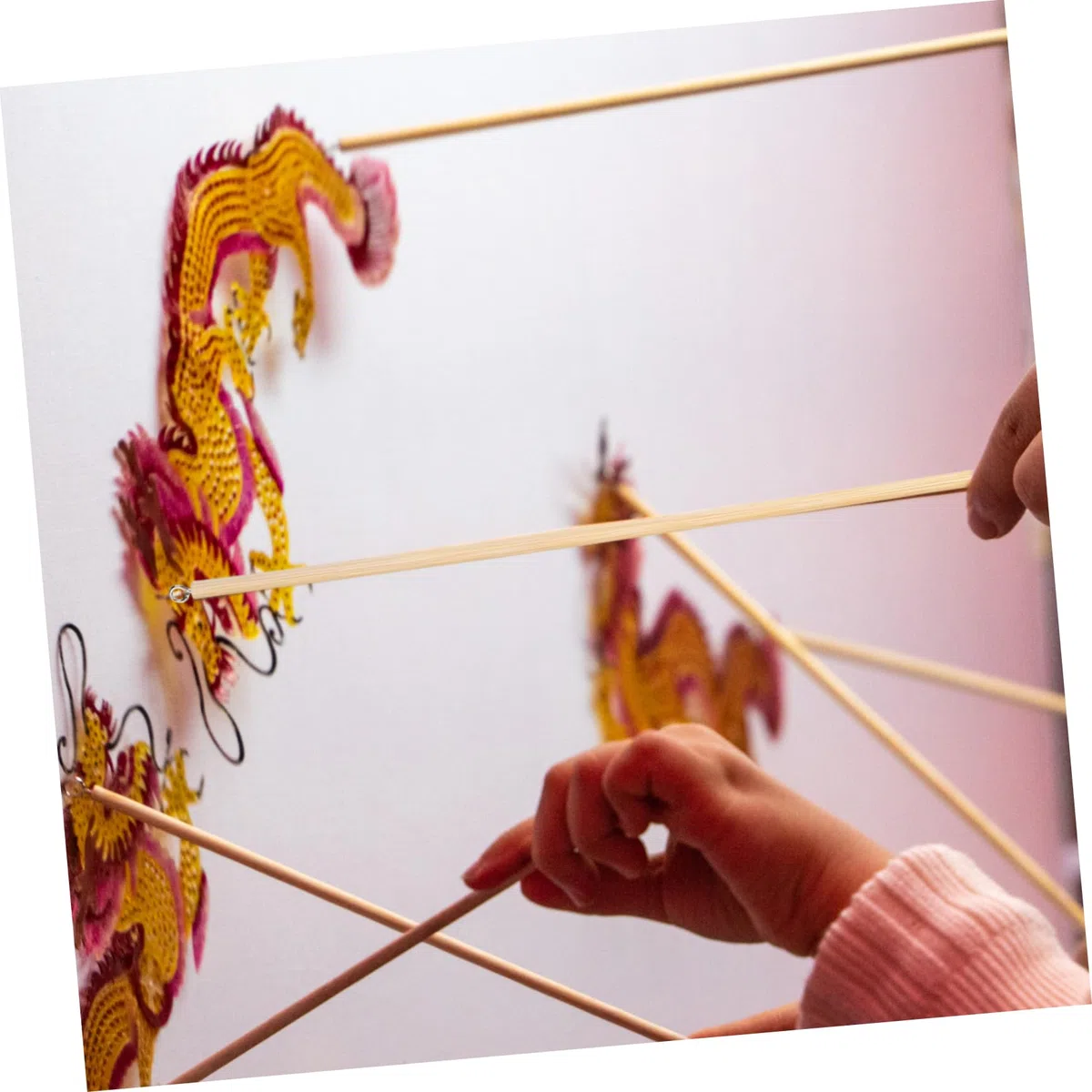 ULTECHNOVO 10 Stück Holzpuppenstäbe und Metall mit Ergonomischem Design und Strapazierfähigem Material für Traditionelle Chinesische Schatten Marionettenshows