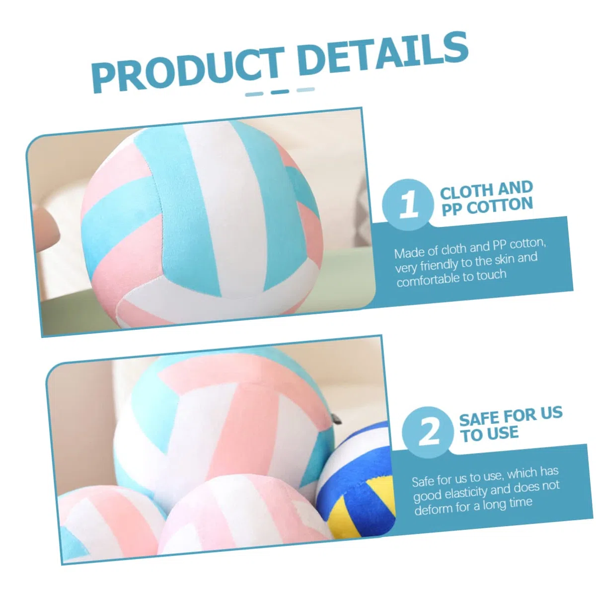 TOYANDONA Plüsch Volleyball Kissen Spielzeug für Mädchen Weiches Volleyball Dekor für Teenagerzimmer für Volleyballliebhaber und Strandliebhaber