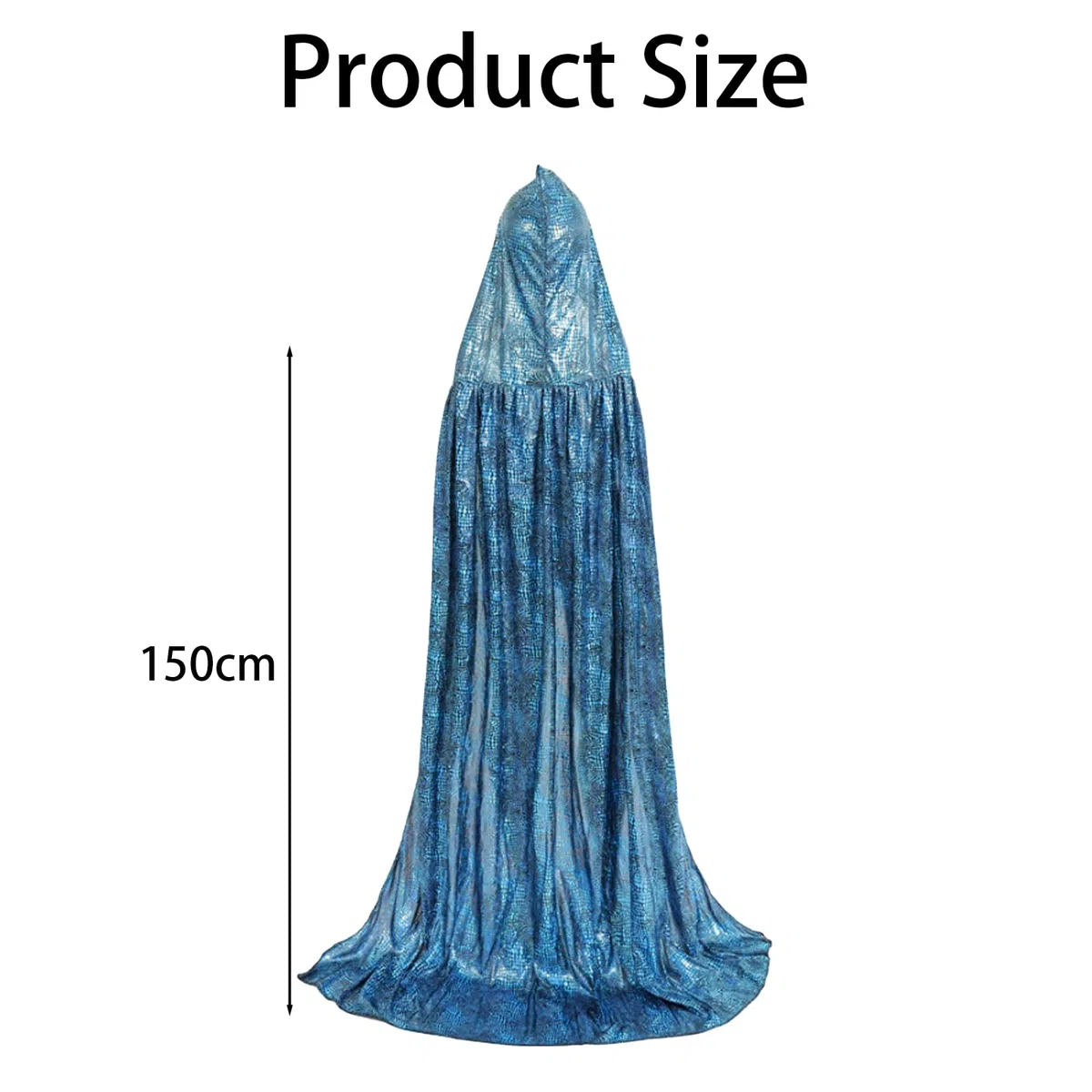 SSKHE 1PC Vampir Umhang mit Kapuze,Lange Cape,Vampir Kostüm für Halloween Weihnachten Karneval Kostüm, Weihnachten Erwachsener Unisex (Blau)