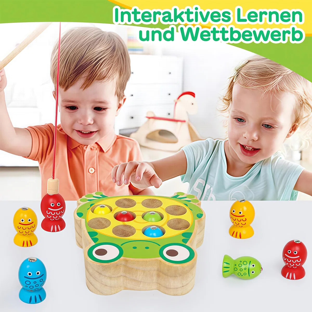 Spielzeug Ab 3 4 5 Jahre,Holz Magnetisches Angelspielzeug Holzspielzeug Für Kinder Montessori Motorikspielzeug,Montessori Spielzeug Geschenk Für Junge Und Mädchen