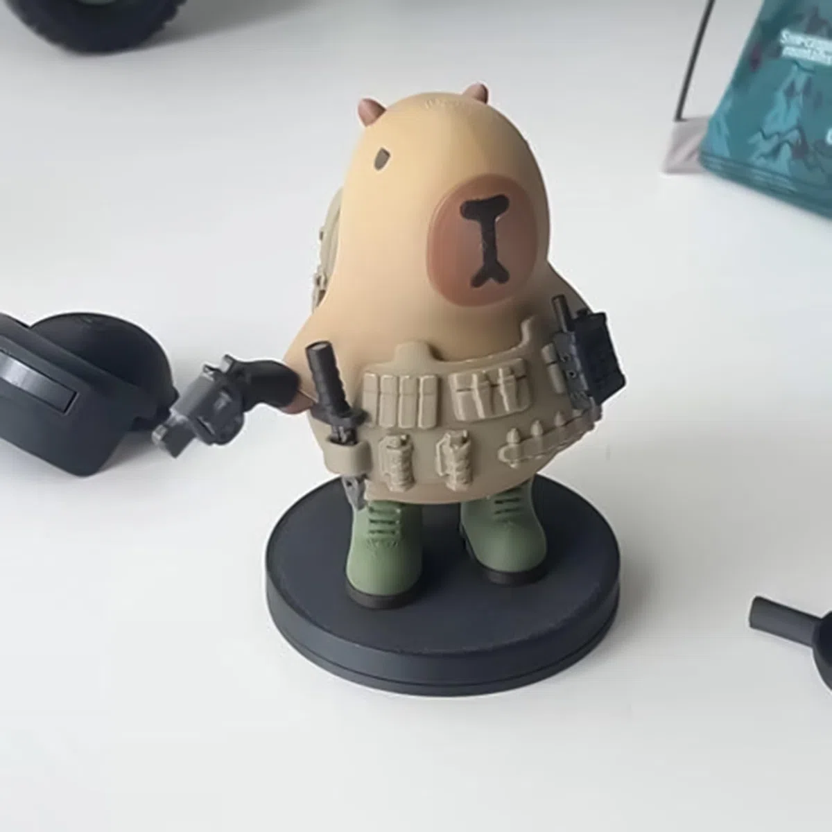 Generisch Magnetisches Capybara-Spezialkräfte Schreibtischspielzeug - Abnehmbare 3D-Druck Dekofigur, Niedliches Sammlerstück für Büro & Zuhause | Originelles Geschenk