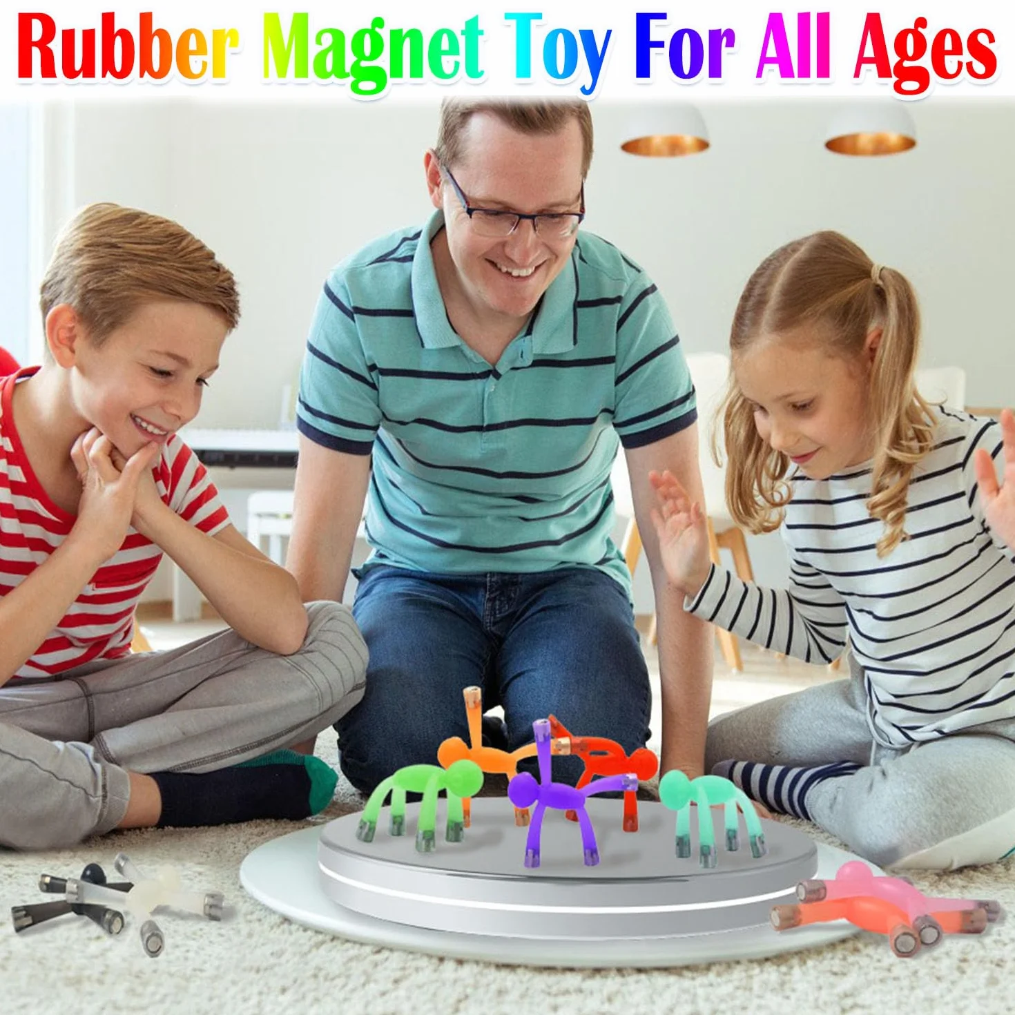 JRD&BS WINL Mini Magnetische Figuren Spielzeug für Kinder Spielzeugmagnete Spiel Kühlschrank Magnete Männchen Reisespielzeug für Kinder 10 Pcs Gummi Magnet Spielzeug für 3-12 Jahre alt (Transparent)