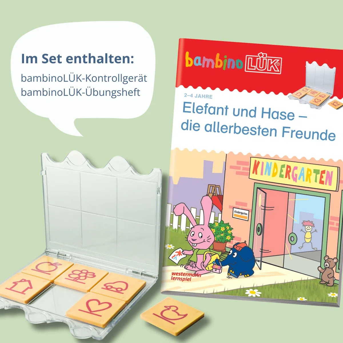 bambinoLÜK-Set: 2/3/4 Jahre Elefant und Hase - die allerbesten Freunde (bambinoLÜK-Sets: Kasten + Übungsheft/e)