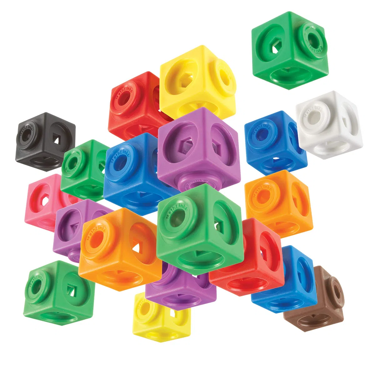 Learning Resources MathLink Steckwürfel, 100-teiliges Set, Kinder ab 5 Jahren, Mathe Würfel zum Zählen, Muster Legen und Feinmotorik trainieren, Lernspielzeug in 10 Farben