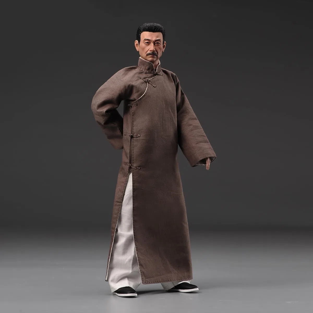 1/6 Scale Mann ActionFigurn Kopf&Body&Kleidung Set Miniature Figur Collectible 12inch Flexible Man's Models Chinese Celebrities Writer Zhou Shuren LuXun militär Durable Body(Grey)