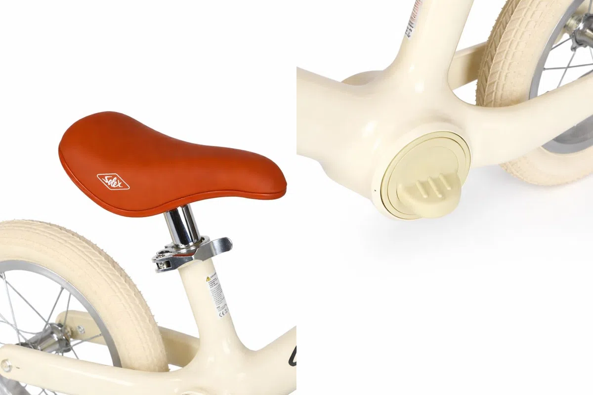 MGM JOUET - Laufrad - Solex - 119350 - Freilauf - Beige - 30 Kg Max - Metall - 12 Zoll - Kinderfahrrad Ohne Pedale - Geschenk - Geburtstag - Gleichgewicht - Für Kinder von 2 bis 6 Jahren