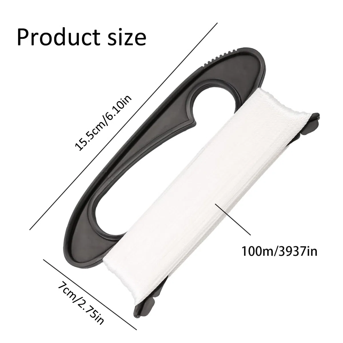 Siliget 100m Fliegende Drachenschnur Drachenschnur mit schwarzem Wickler String Griff DIY Flying Kite Ersatzteile Flying Kite Zubehör für Outdoor